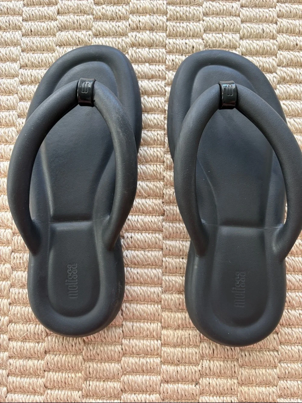Melissa Black Platform Flip-Flop Sandals - Picture 5 of 6